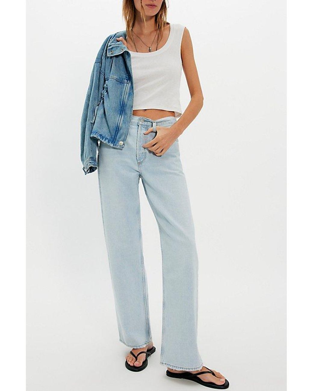 Agolde Blue Long Arc Jeans