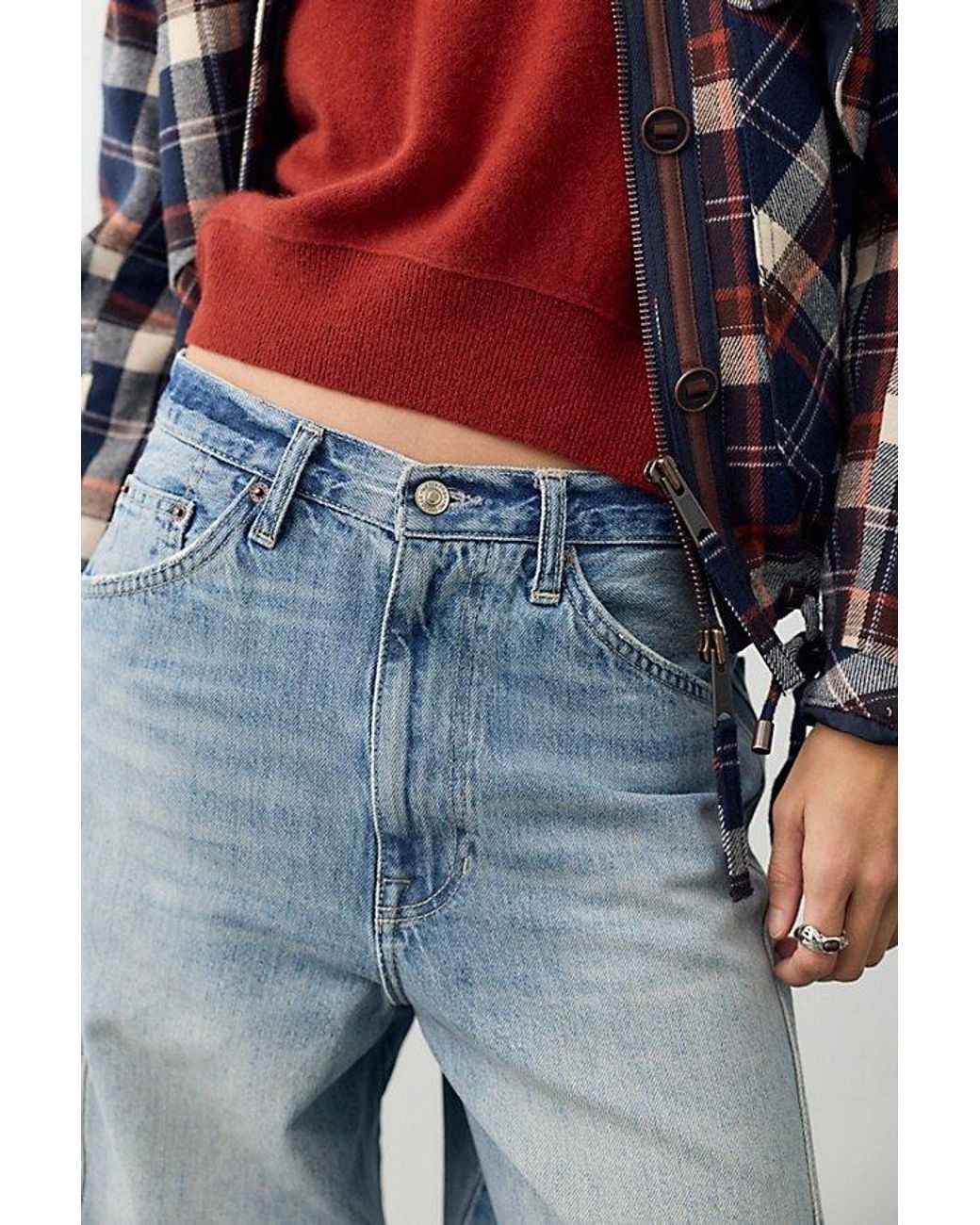 Free People Blue Jax Articulated Cropped Jeans