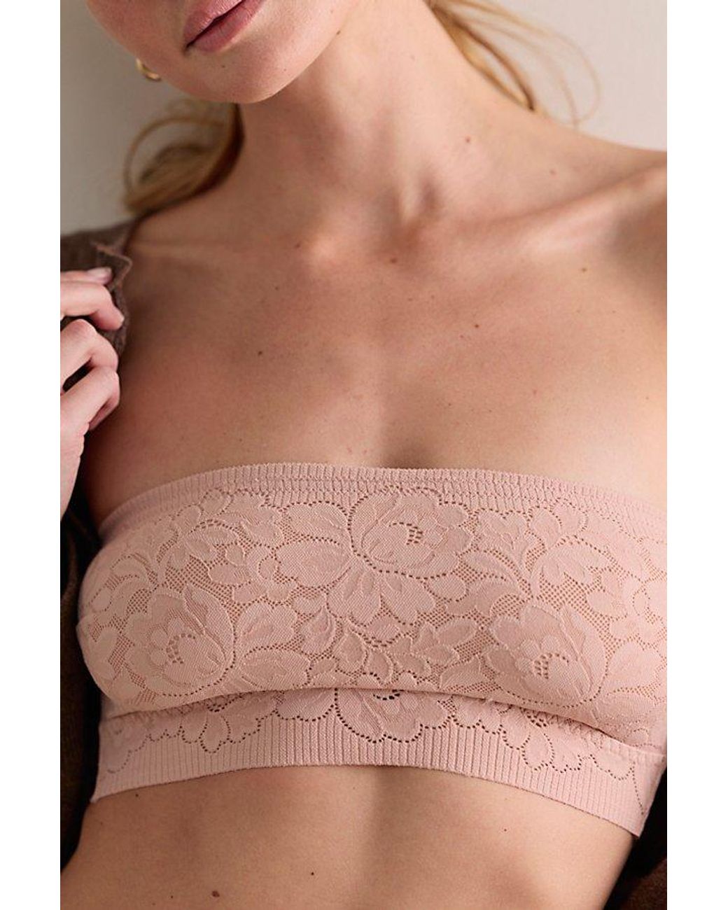 Intimately By Free People Brown Smooth Talking Lace Bandeau By