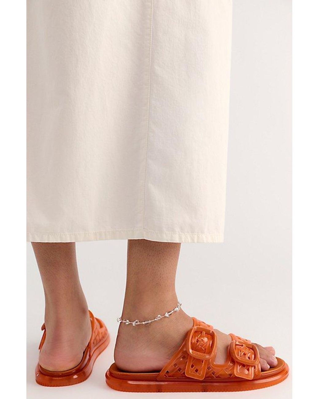 Melissa Orange Possession Slip Jelly Sandals