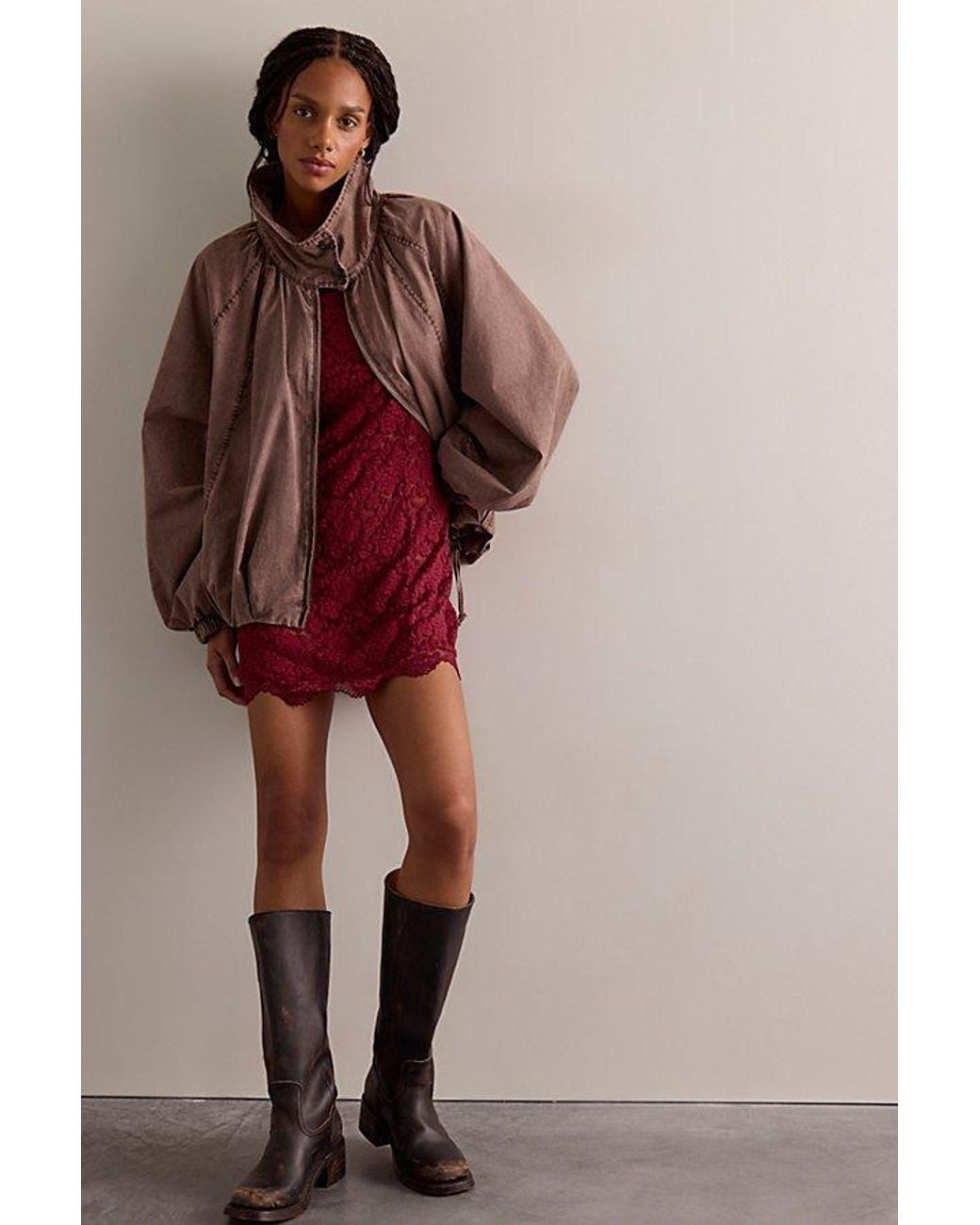 Intimately By Free People Red First Impressions Mini Slip Dress By