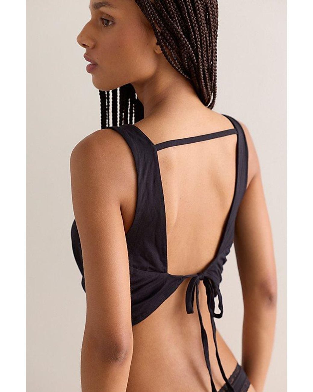 Free People Black We'Re Going Out Cowl-Neck Cami