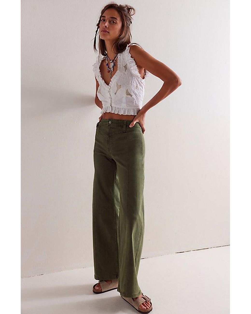 Free People Natural We The Free Libre Wide-Leg Jeans