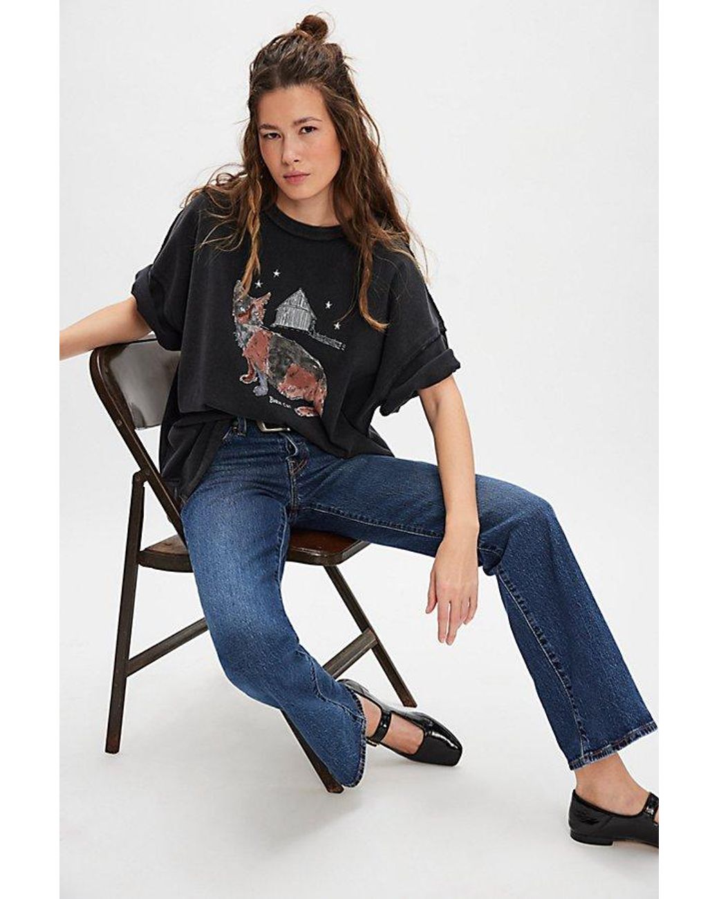 Free People Blue Farm Friends Tee