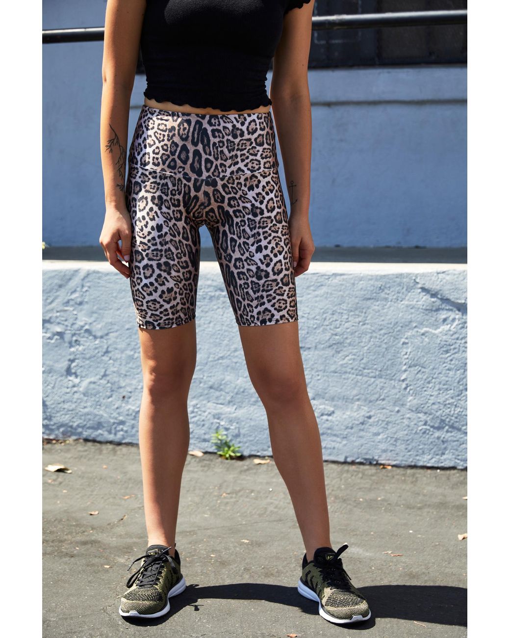 onzie leopard shorts