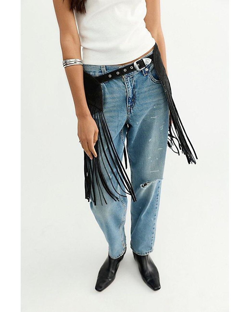 Urban Outfitters Black Clean Stride Skirt Belt