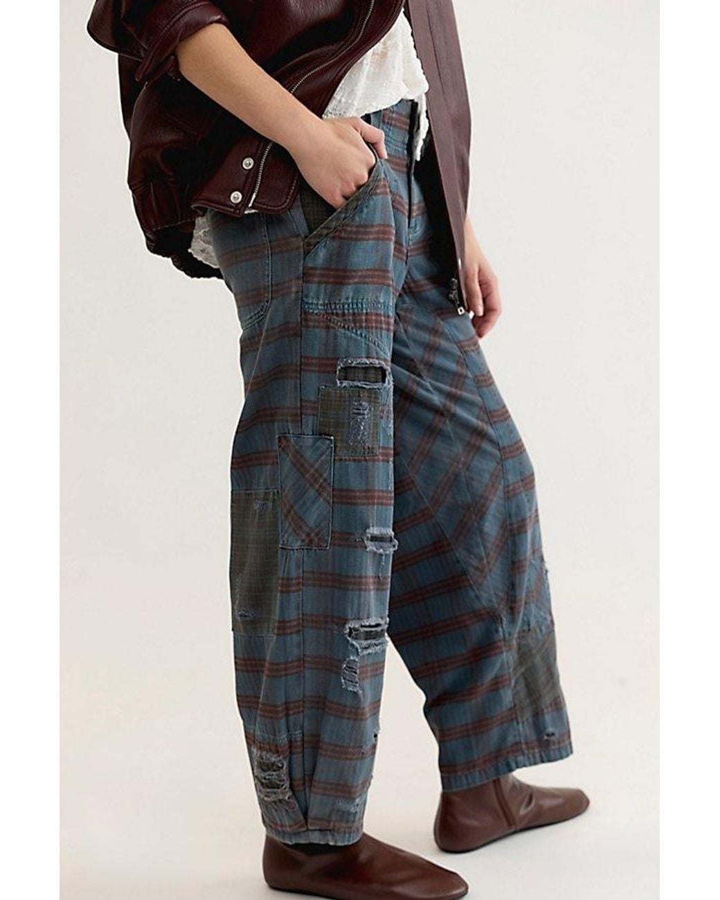 Free People Blue Warwick Craft Pants