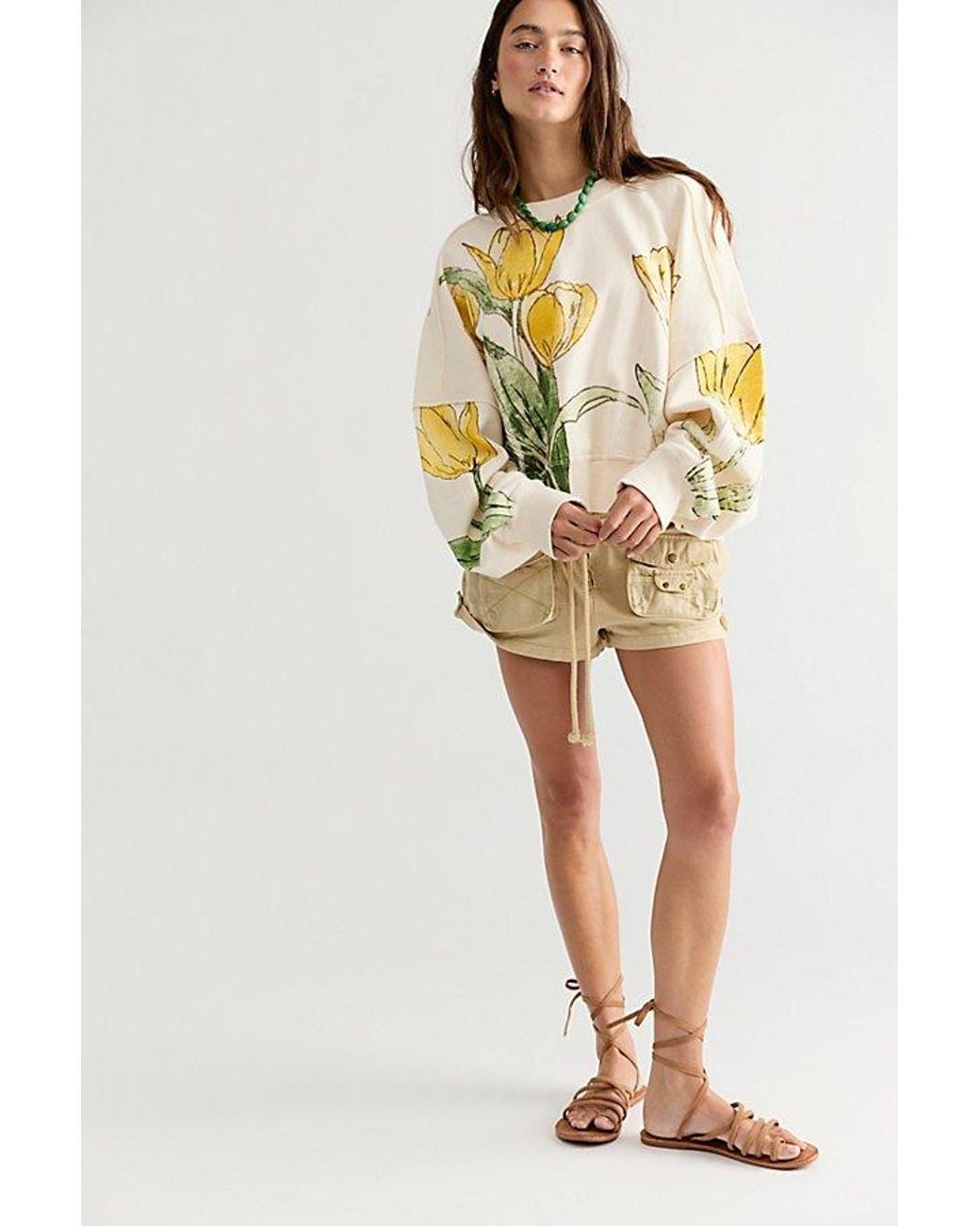 Free People Natural Gaia Sweatshirt