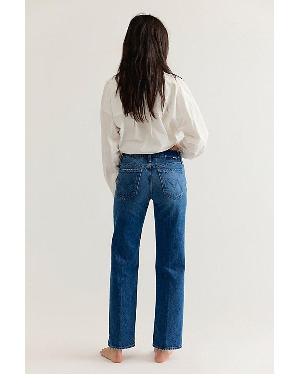 Mother Blue The Mid-Rise Rambler Skimp Jeans