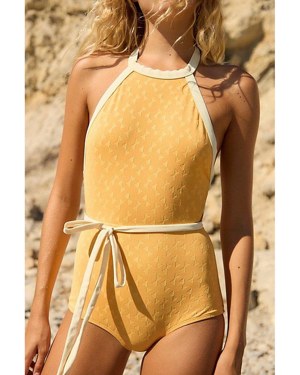 free-est Metallic Heidi One-Piece Surf Suit