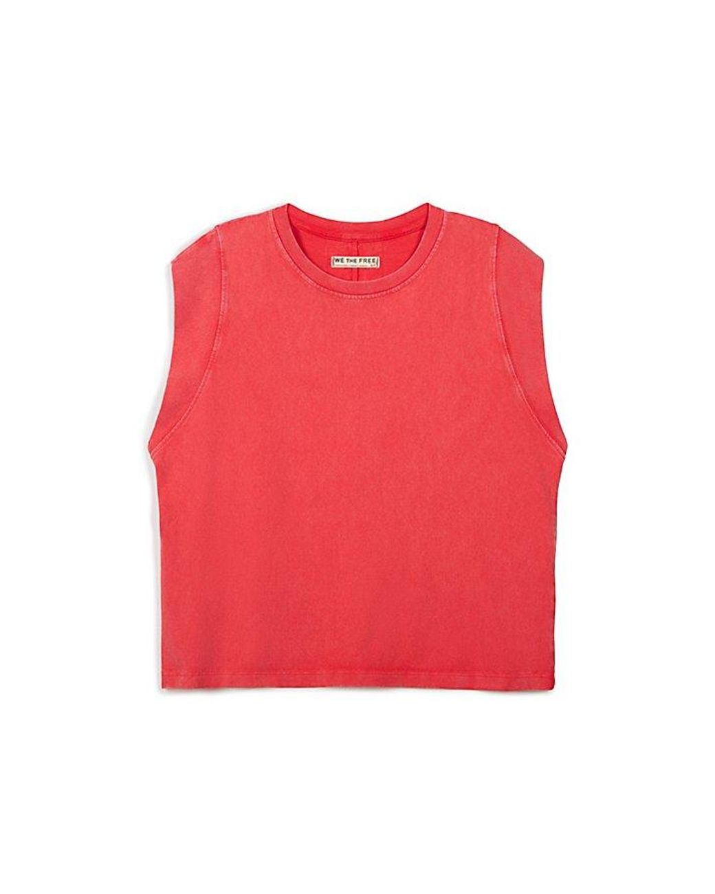 Free People Red Atlas Muscle Tee
