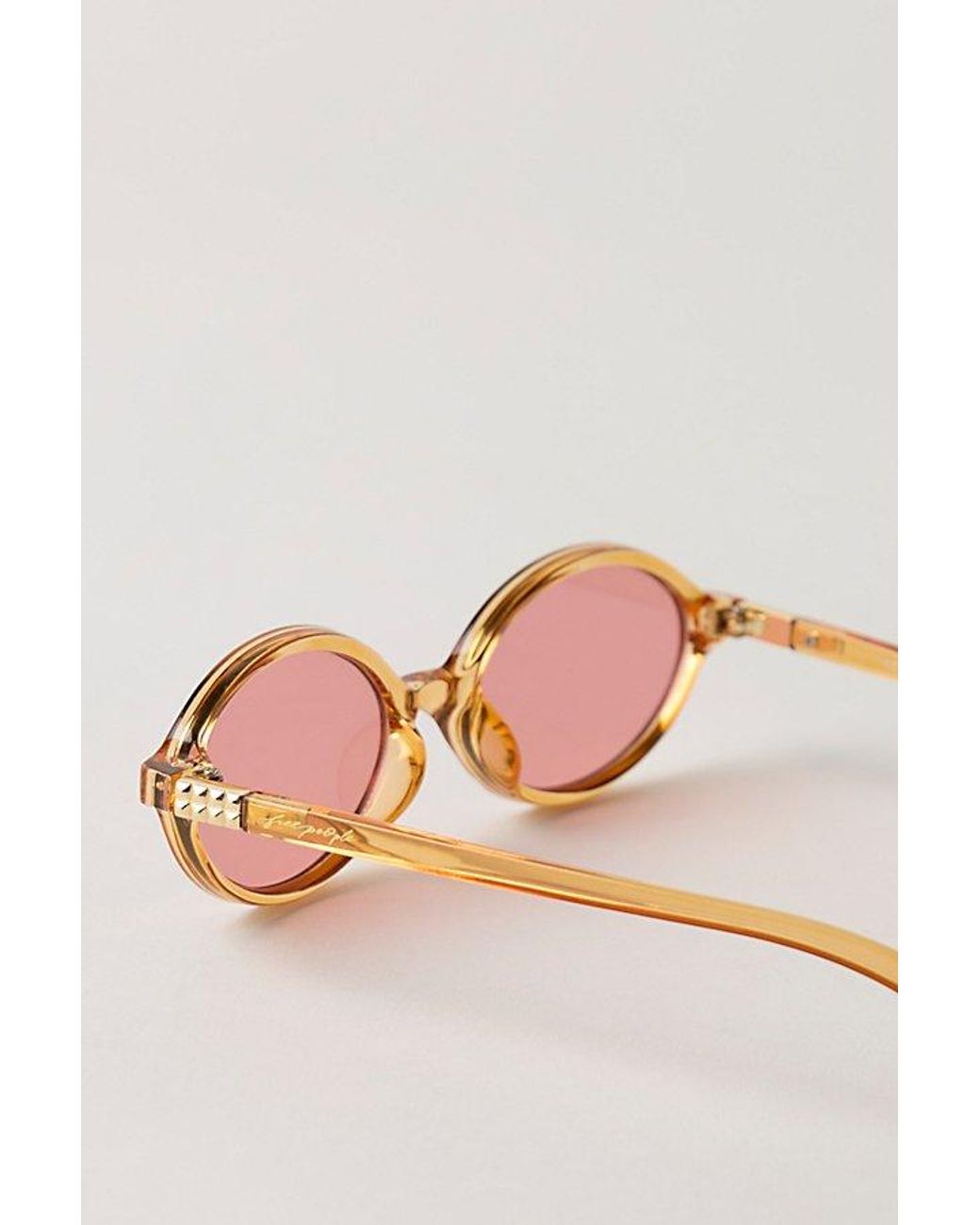 Free People Multicolor Oh Hello Rounded Oval Sunglasses