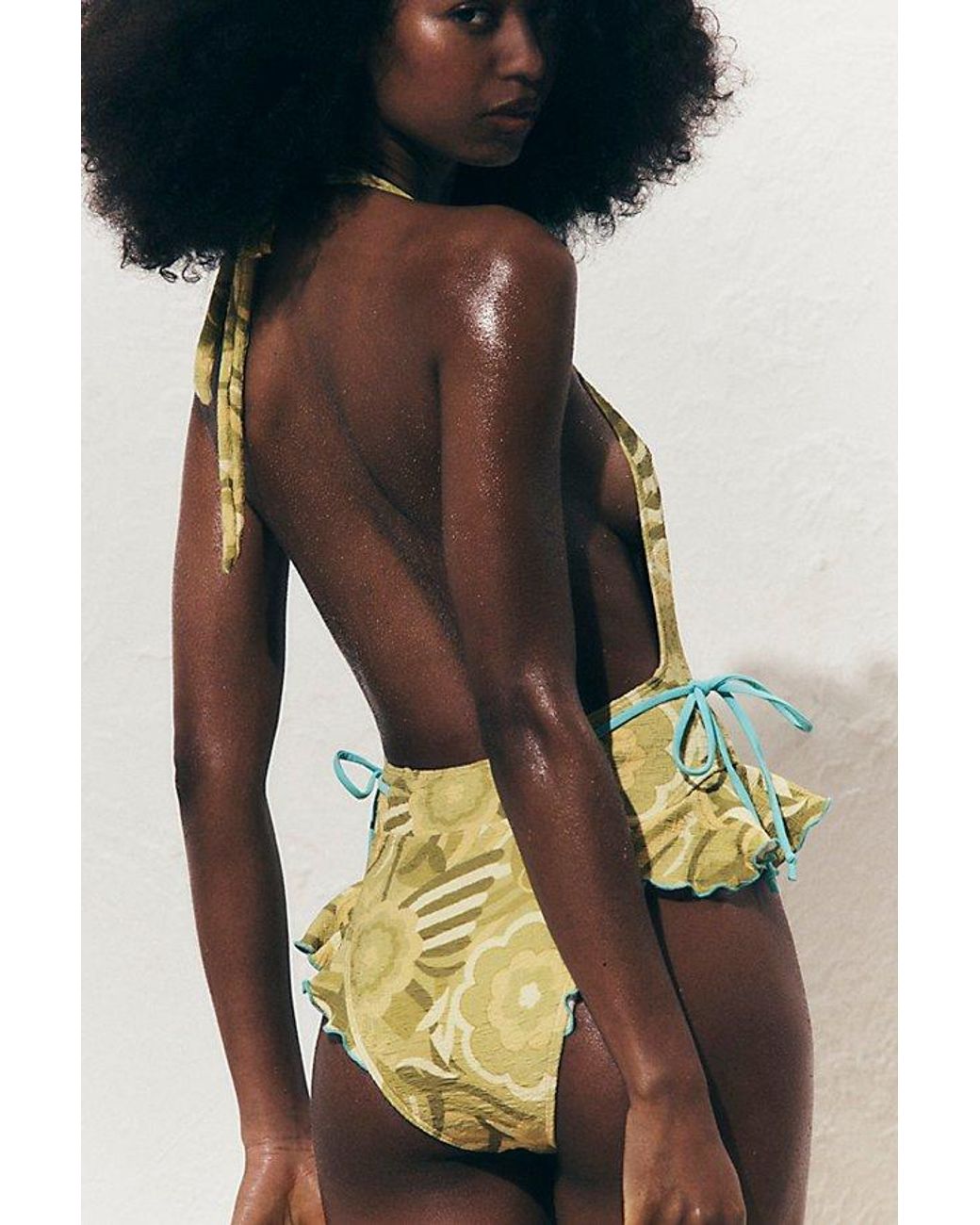 free-est Blue Lyra Printed One-Piece Swimsuit