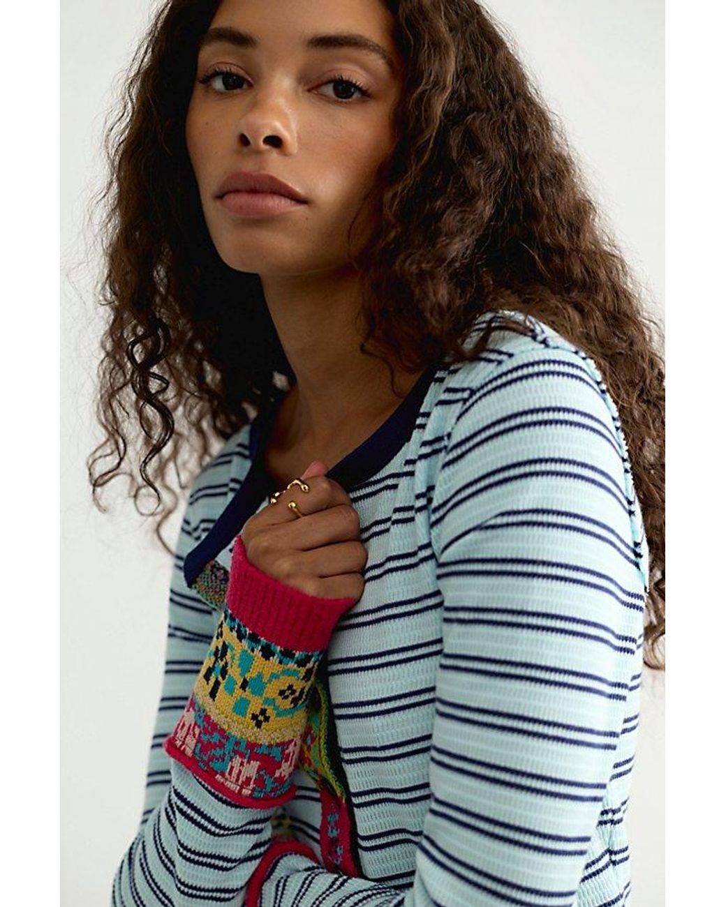 Free People Blue We The Free Noa Cardi
