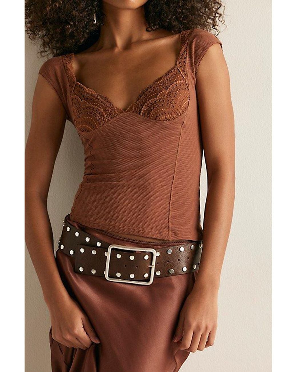 Intimately By Free People Brown Blush Hour Tee By
