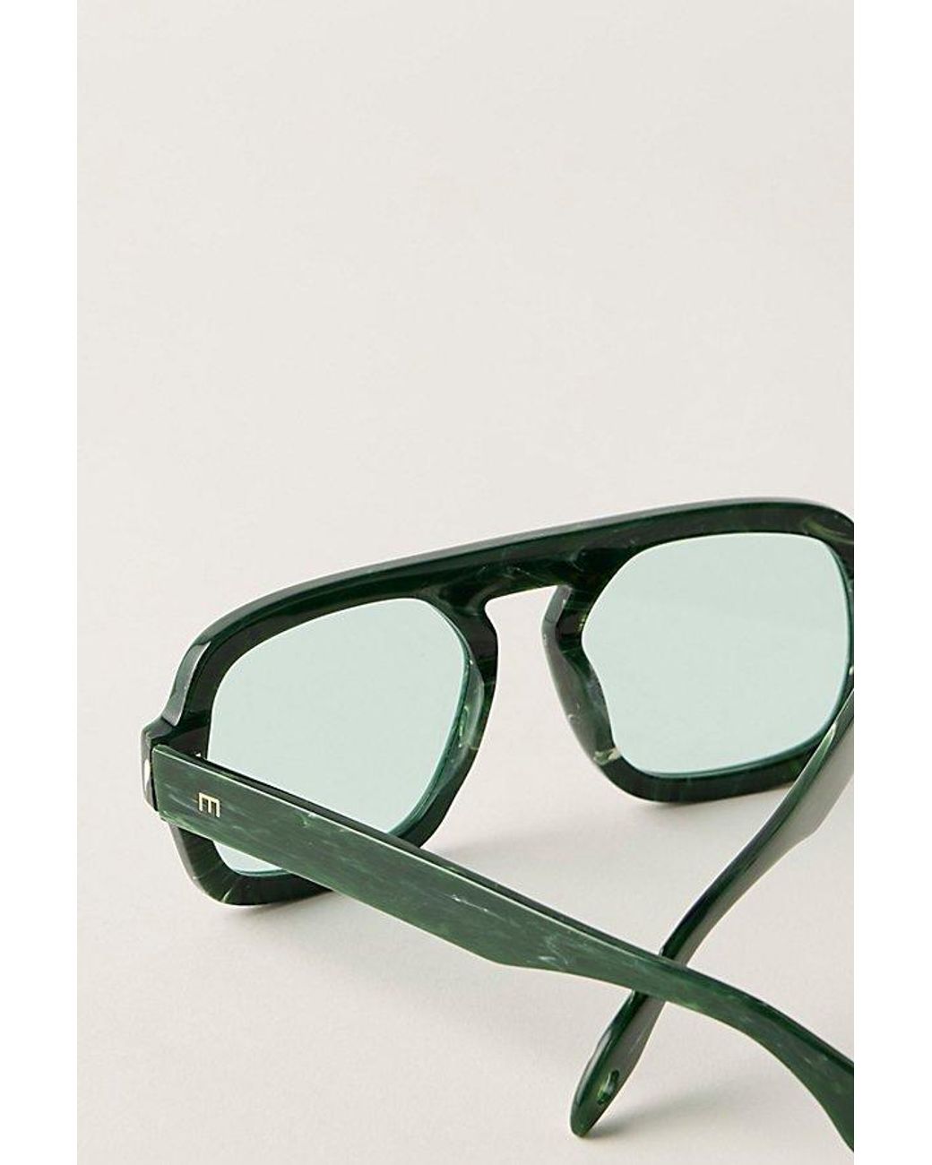 Elisa Johnson Green Jane Aviator Sunglasses
