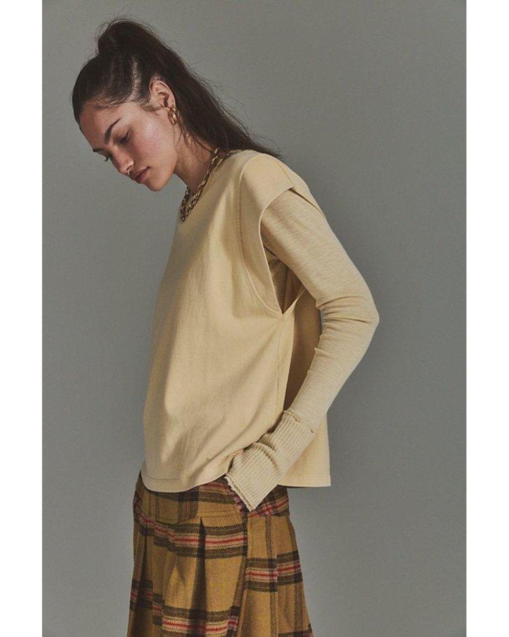 Free People Multicolor Tinsley Long Sleeve Top