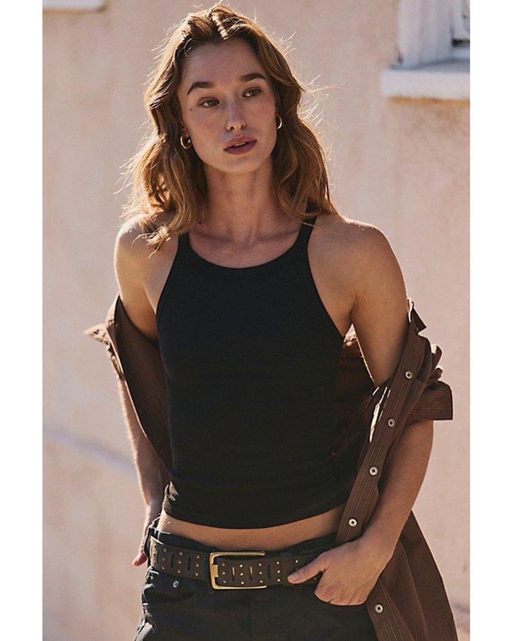 Intimately By Free People Black Hannah Tank Top By
