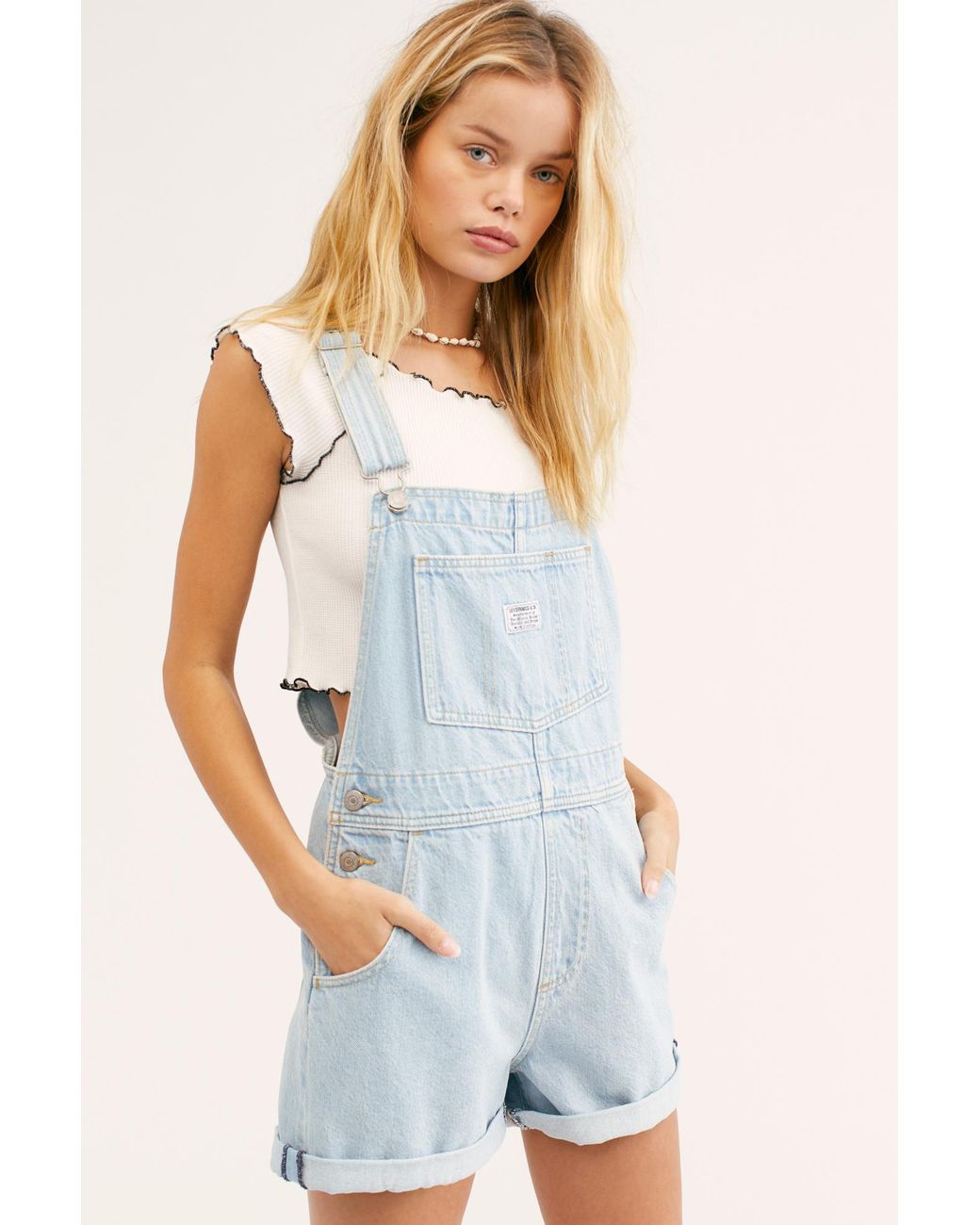 Free People Levi's Vintage Shortalls By Levi's in Blue | Lyst