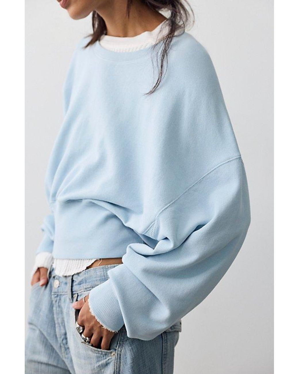 Free People Blue All Day Pullover