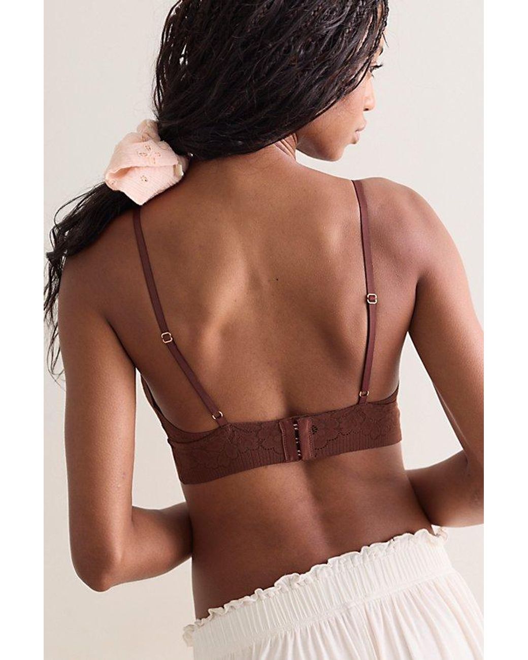 Intimately By Free People Brown Smooth Talking Lace Triangle Bralette By