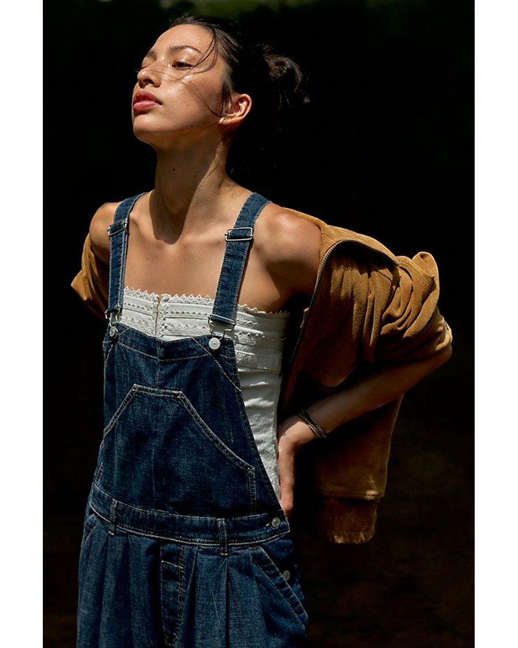 Free People Green Everly Overalls