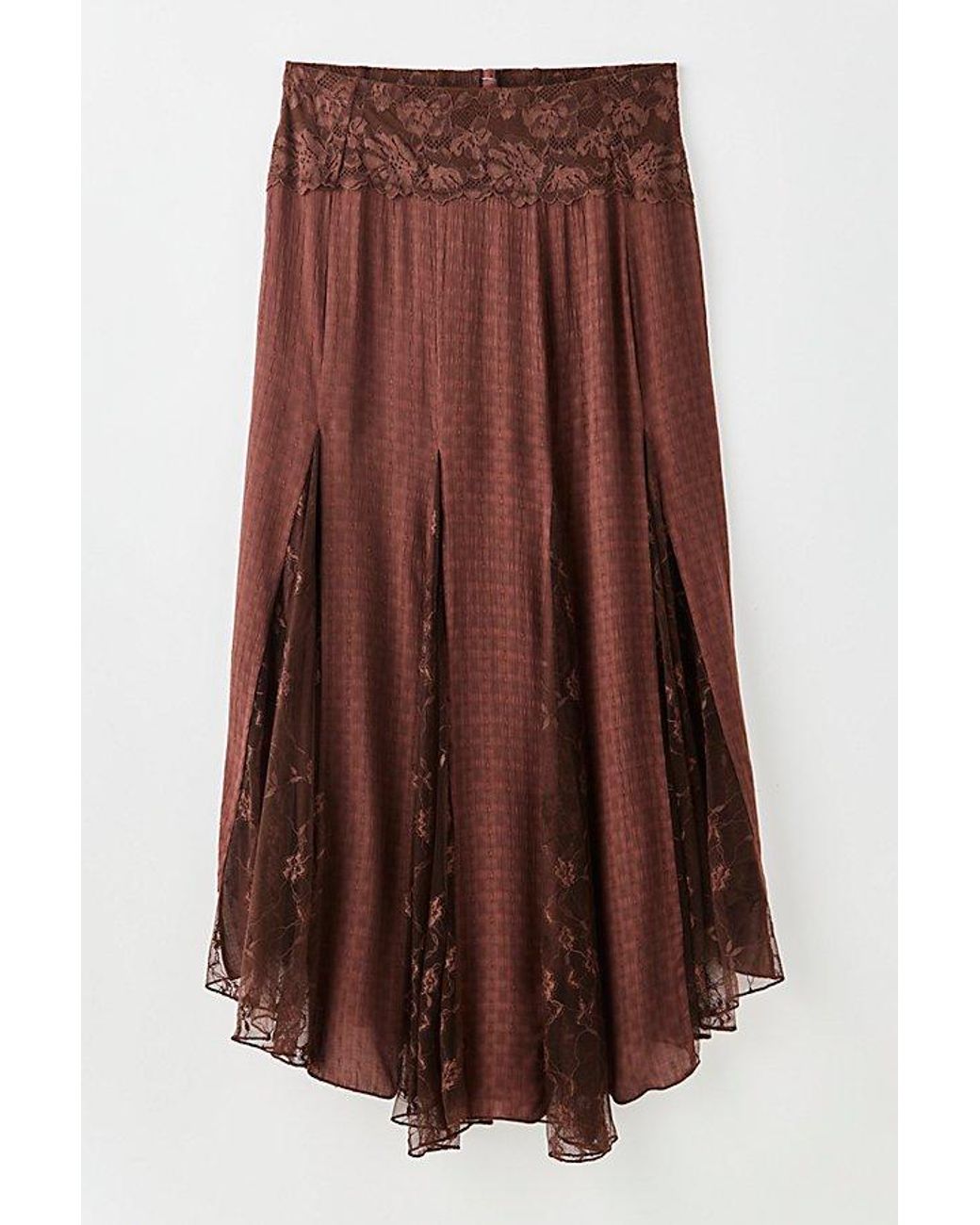 Intimately By Free People Brown Nice To Meet You Maxi Slip Skirt By
