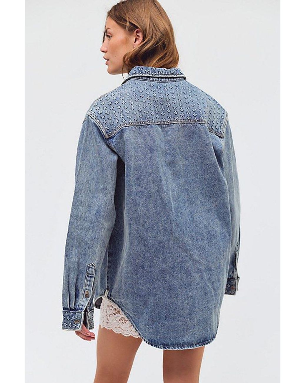 One Teaspoon Blue Starlight Everyday Button Down Shirt