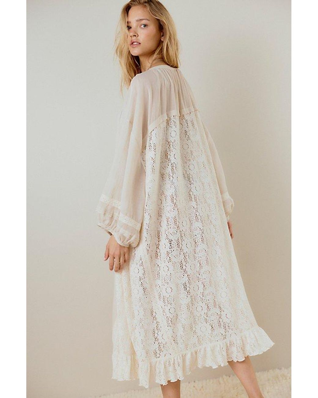 Intimately By Free People Natural Play For Keeps Maxi Robe By