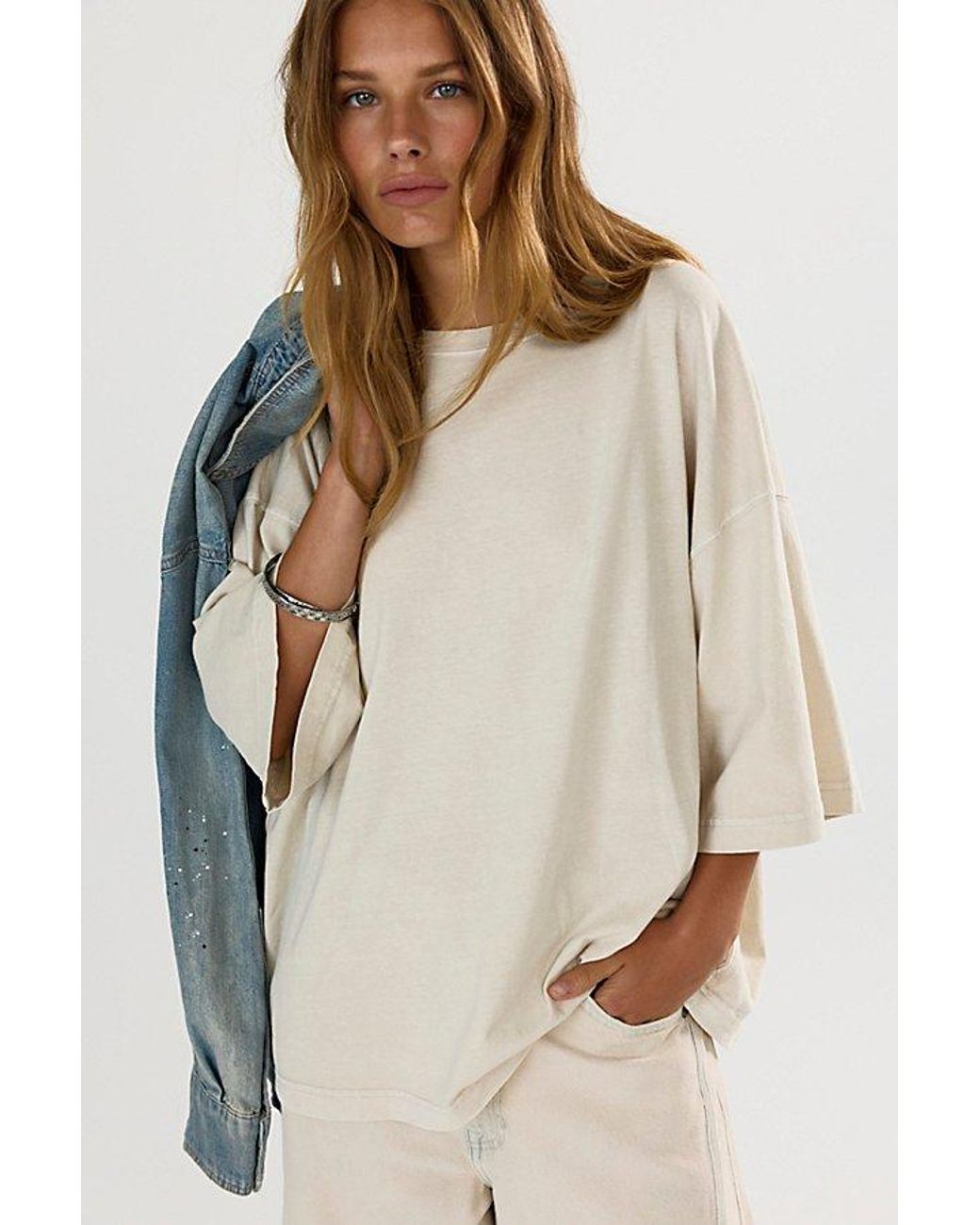 Free People Multicolor Perfect Oversized Tee