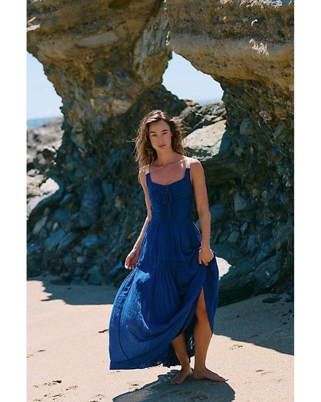 free-est Blue A Masterpiece Maxi Dress By