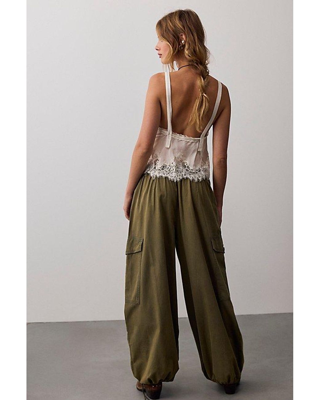 Free People Multicolor Wild Winds Cinched Wide-Leg Jeans