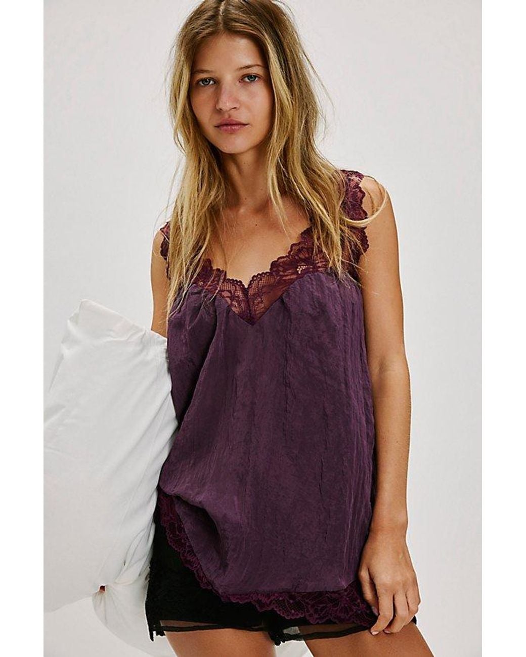 Intimately By Free People Purple Lacey Essential Tunic