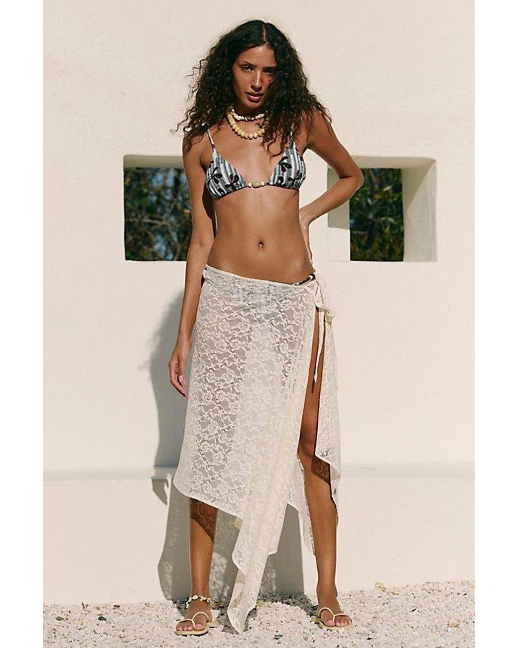 Free People Green Bali Lace Sarong