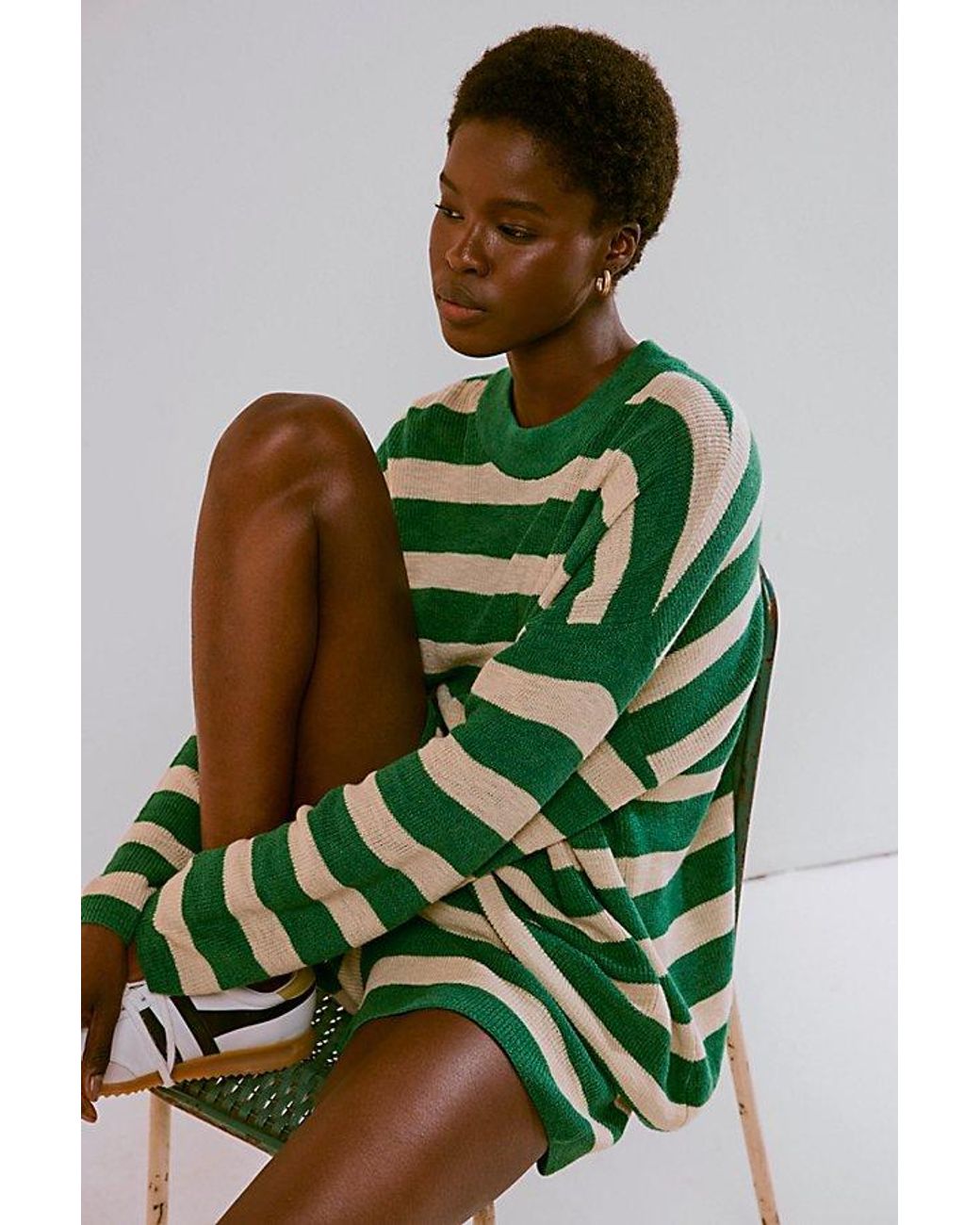 free-est Green Malibu Surf Sweater Co-Ord By