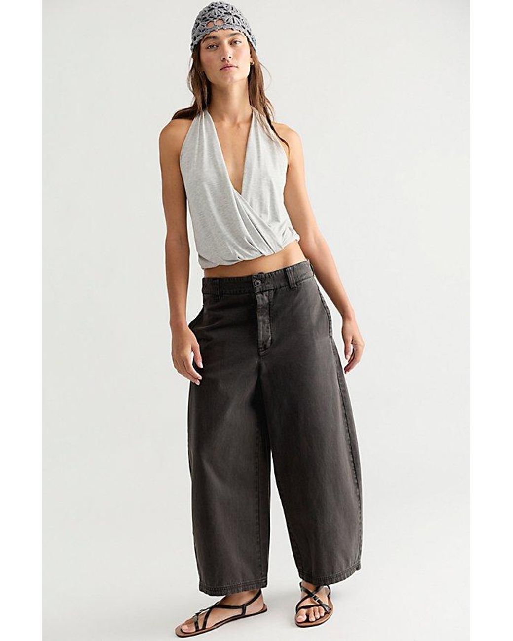Free People White Hallie Halter Top