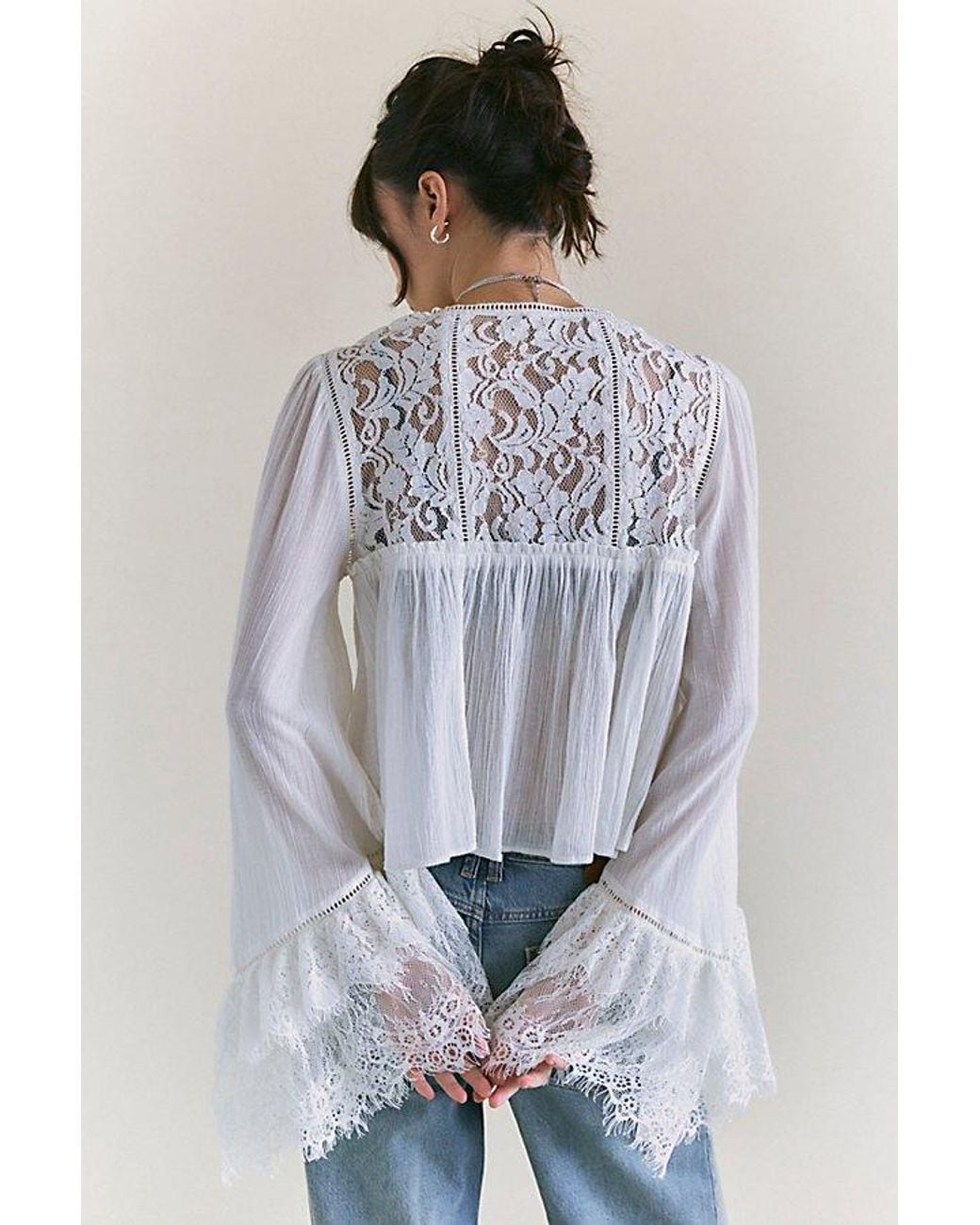 Free People Blue Ava Blouse