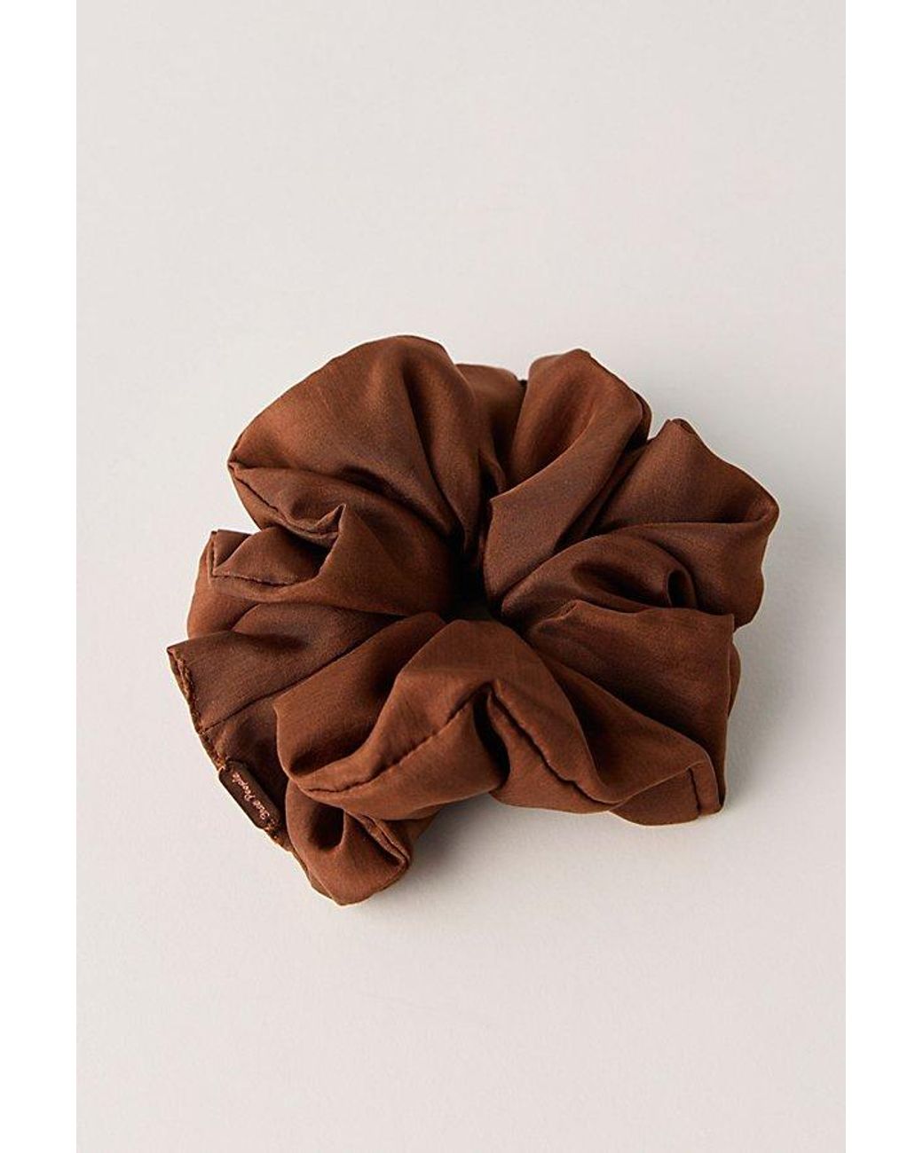 Free People Brown Leni Silk Scrunchie