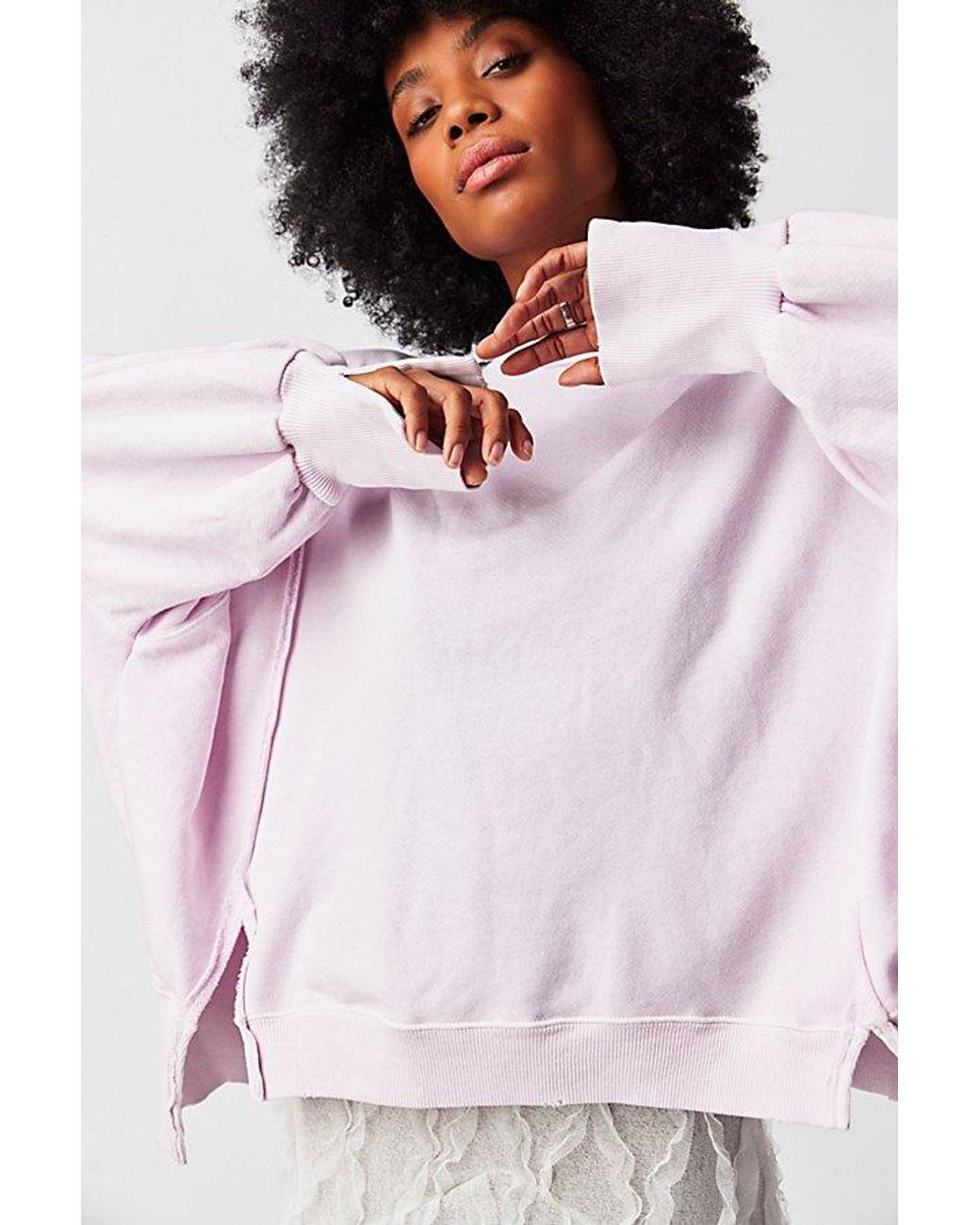 Free People Camden Sweatshirt in Pink Lyst