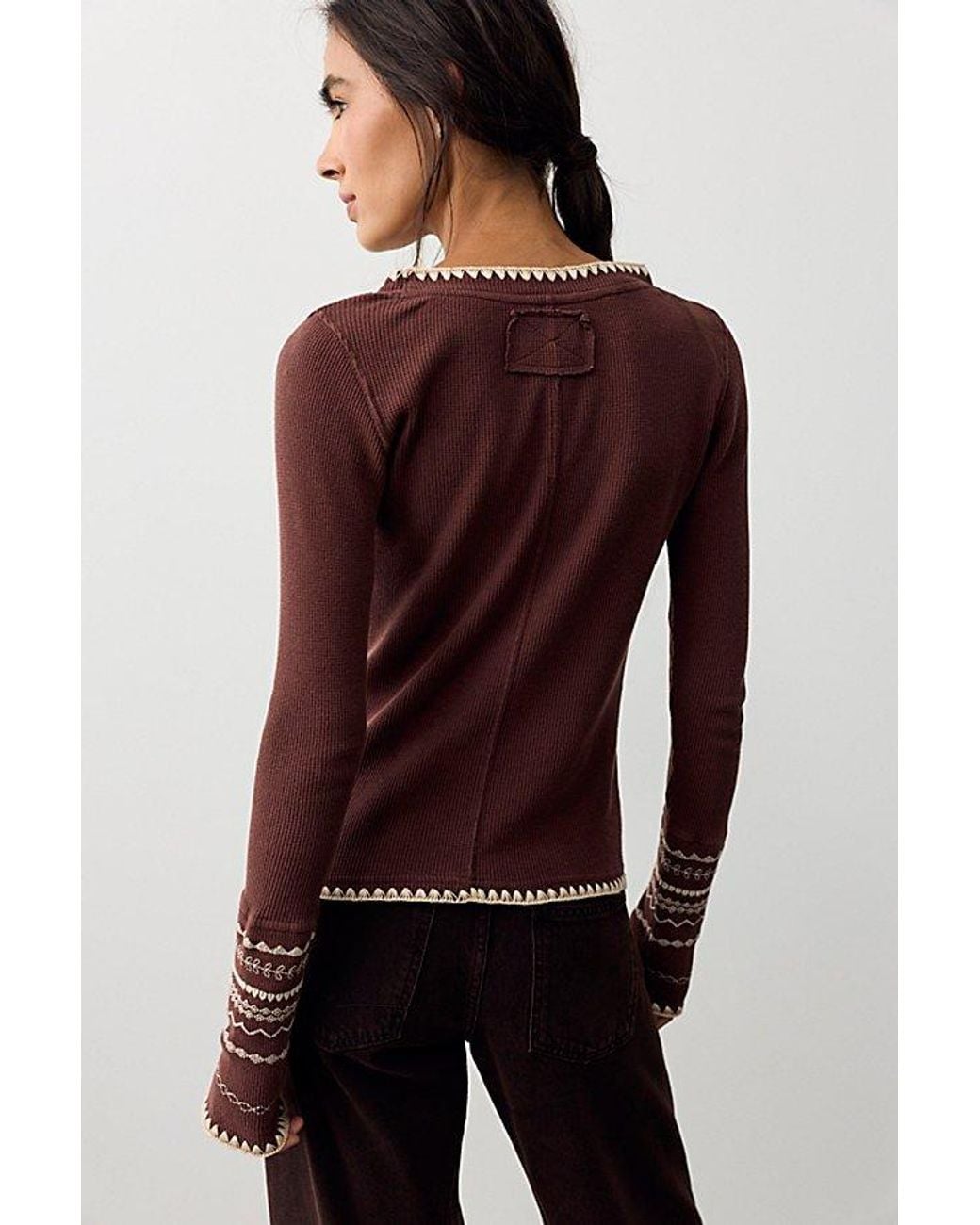 Free People Brown Aspen Thermal