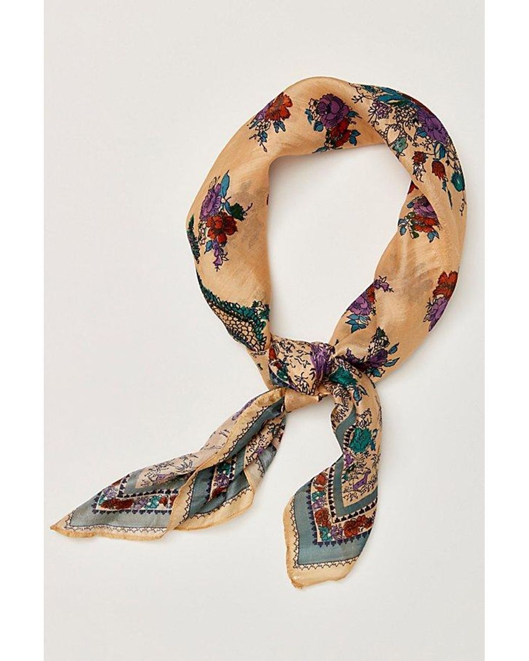 Free People Multicolor So Silk Printed Bandana