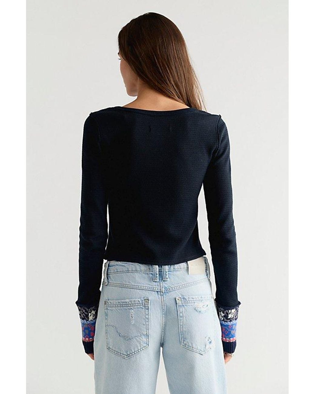 Free People Blue Noa Cardi