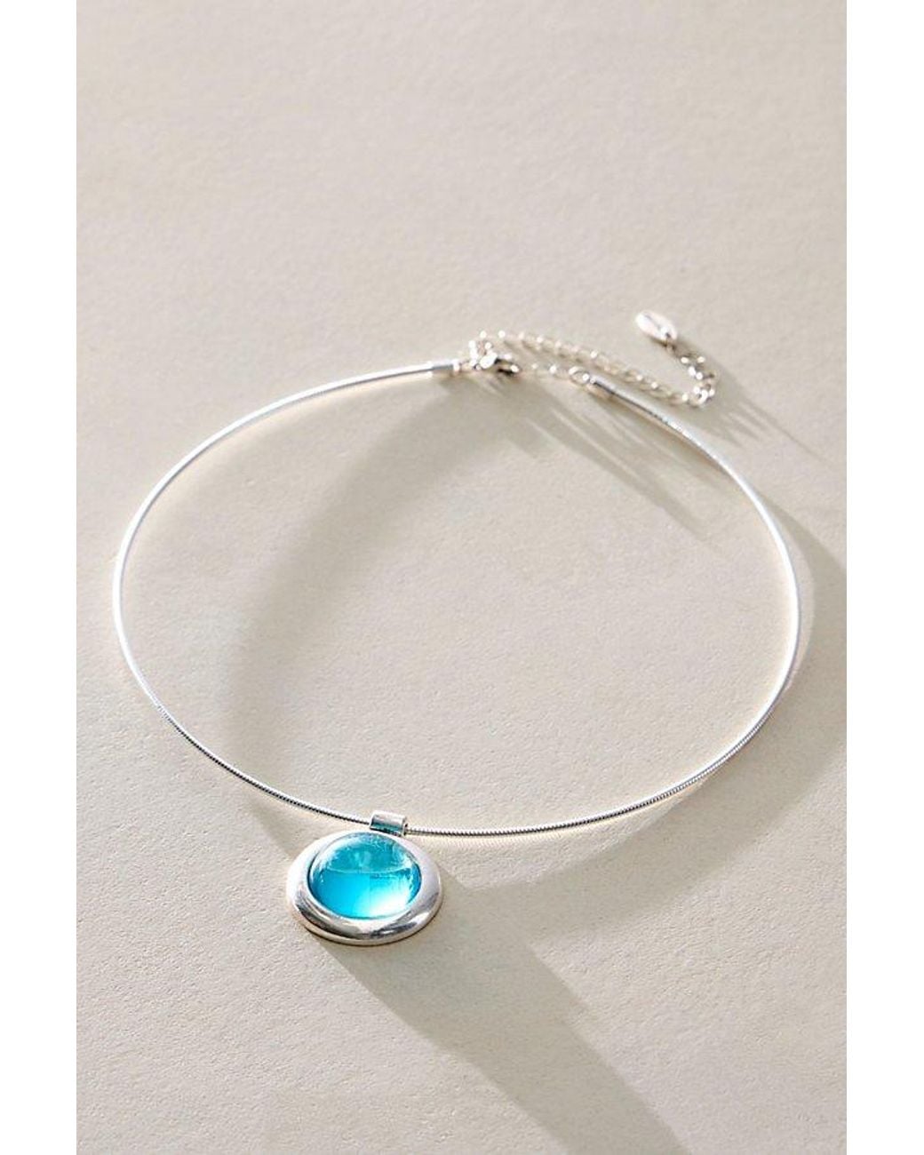 Free People Blue Confetti Choker