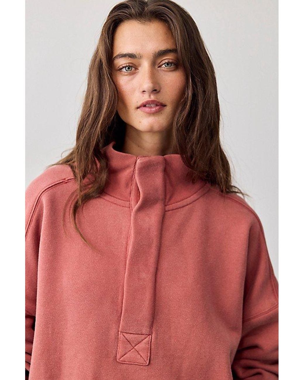 Free People Red Timeless Pullover