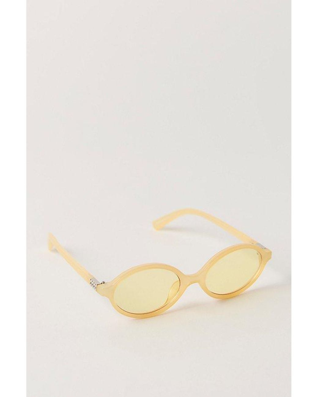 Free People Brown Oh Hello Rounded Oval Sunglasses