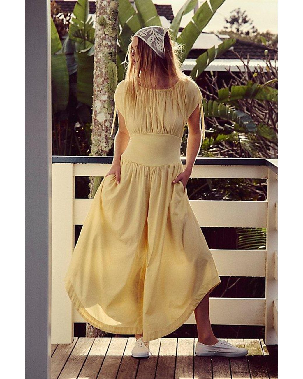 free-est Natural Ambrose Cotton One-Piece Jumpsuit By
