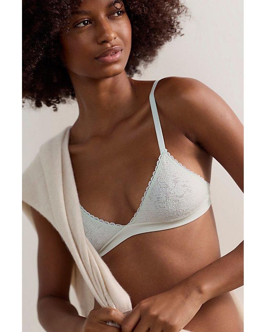 Intimately By Free People Natural Sweet Point Seamless Triangle Bralette By