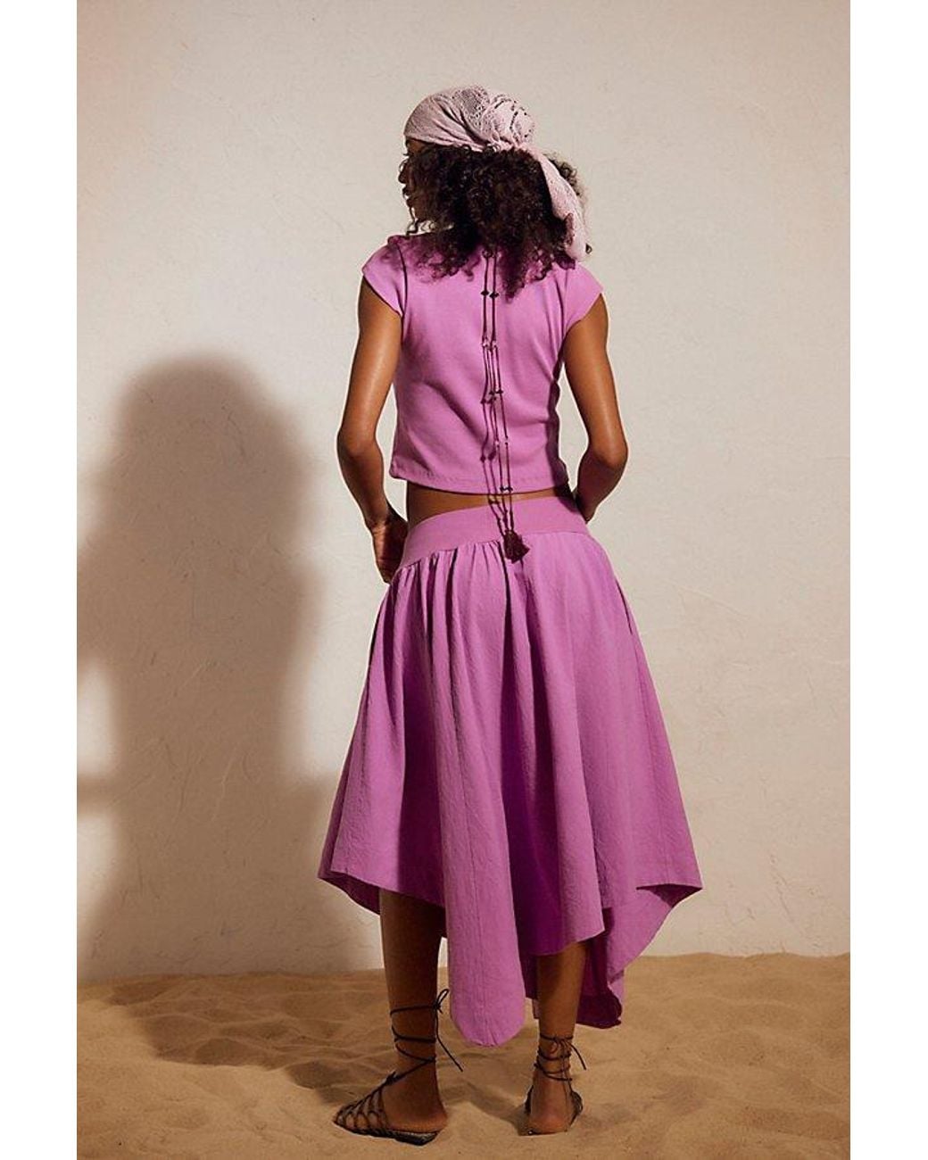 free-est Pink Annette Tee Skirt Set By