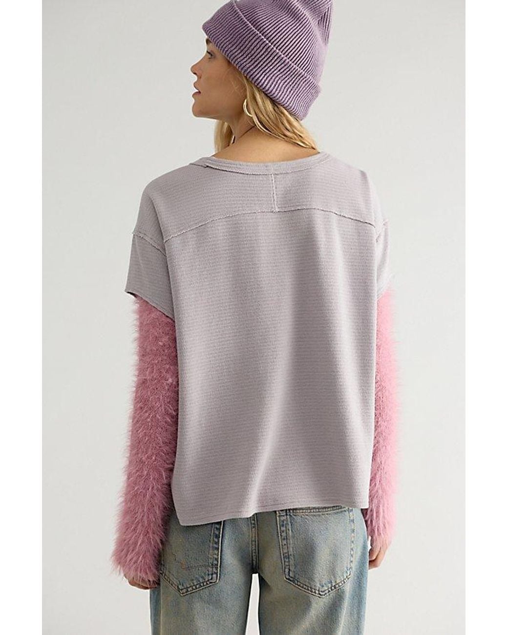 Free People Multicolor Luxe Cuff Long Sleeve Top
