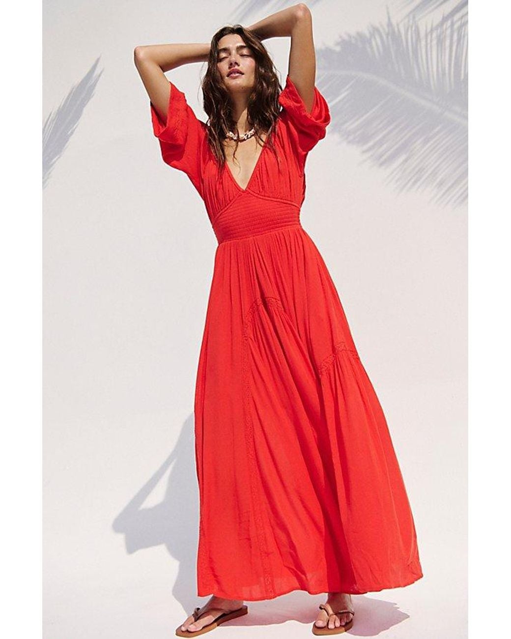 free-est Red Dixie Maxi Dress By